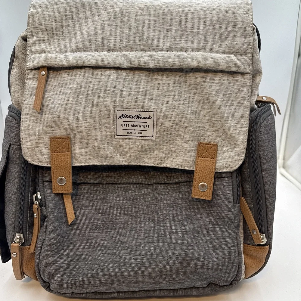BACKPACK Eddie Bauer Cascade First Adventure Diaper Bag Carry On Book Bag Laptop